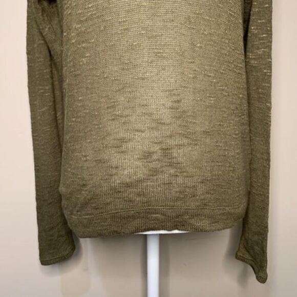 C&C California Sweater Pullover Olive Green Long Sleeve Lightweight Size Small - Picture 5 of 9